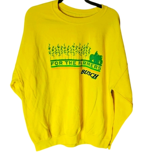 Yellow Busch 'For The Farmers' Sweatshirt - Picture 1 of 4